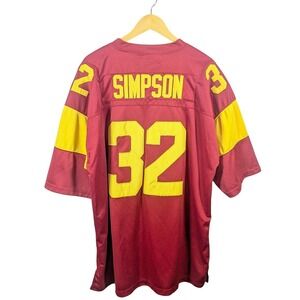 Vintage Gridiron Greats OJ Simpson 32 Football Jersey Burgundy Gold Vintage Mens